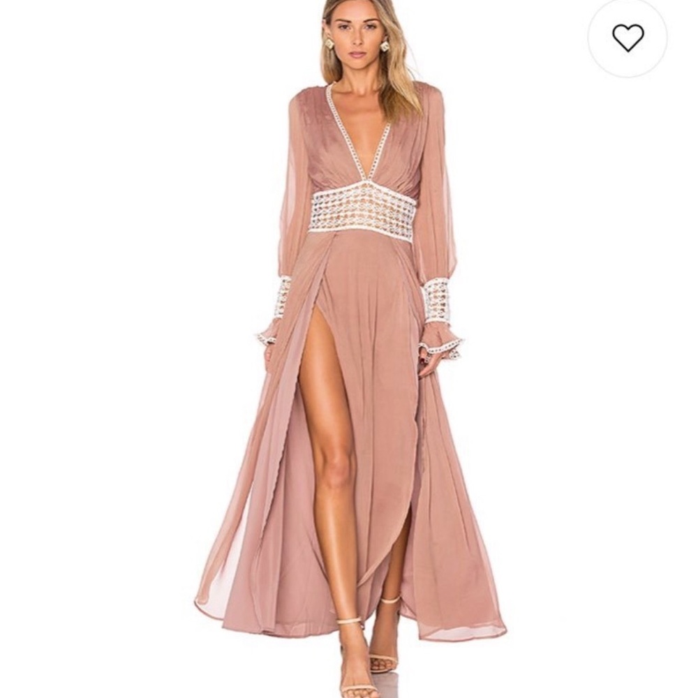 For Love And Lemons Blush Maxi Dress
